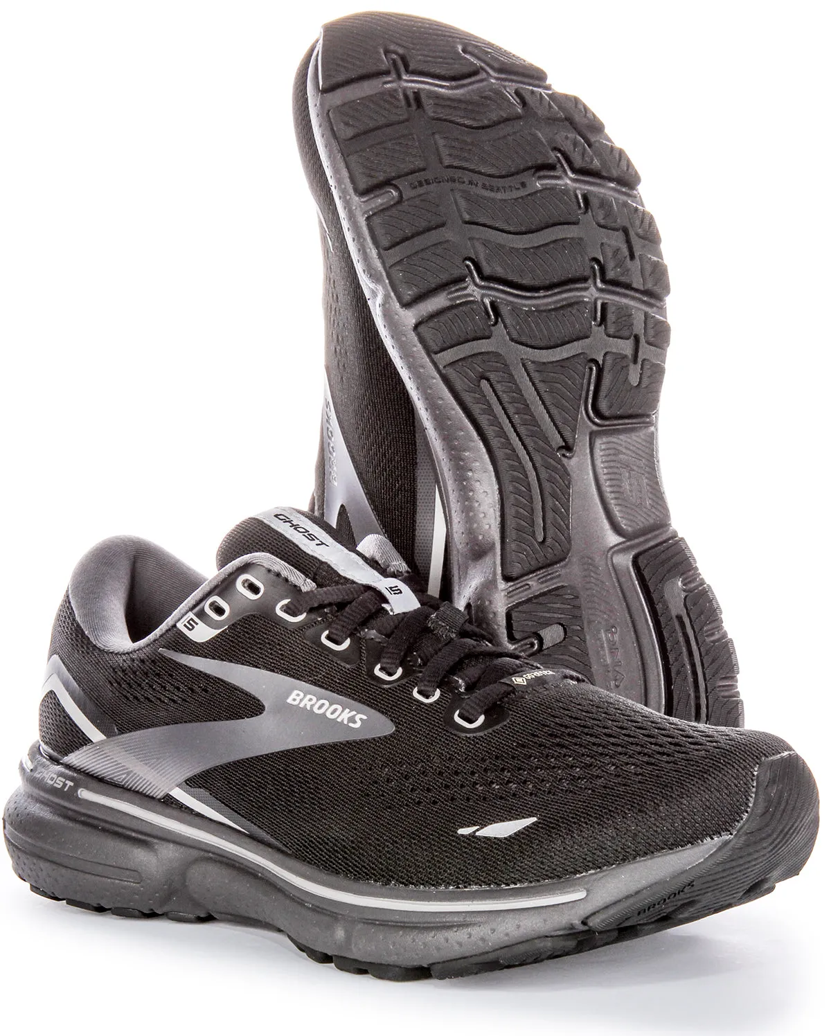 Brooks Ghost 15 GTX In Black For Men | Medium Fit