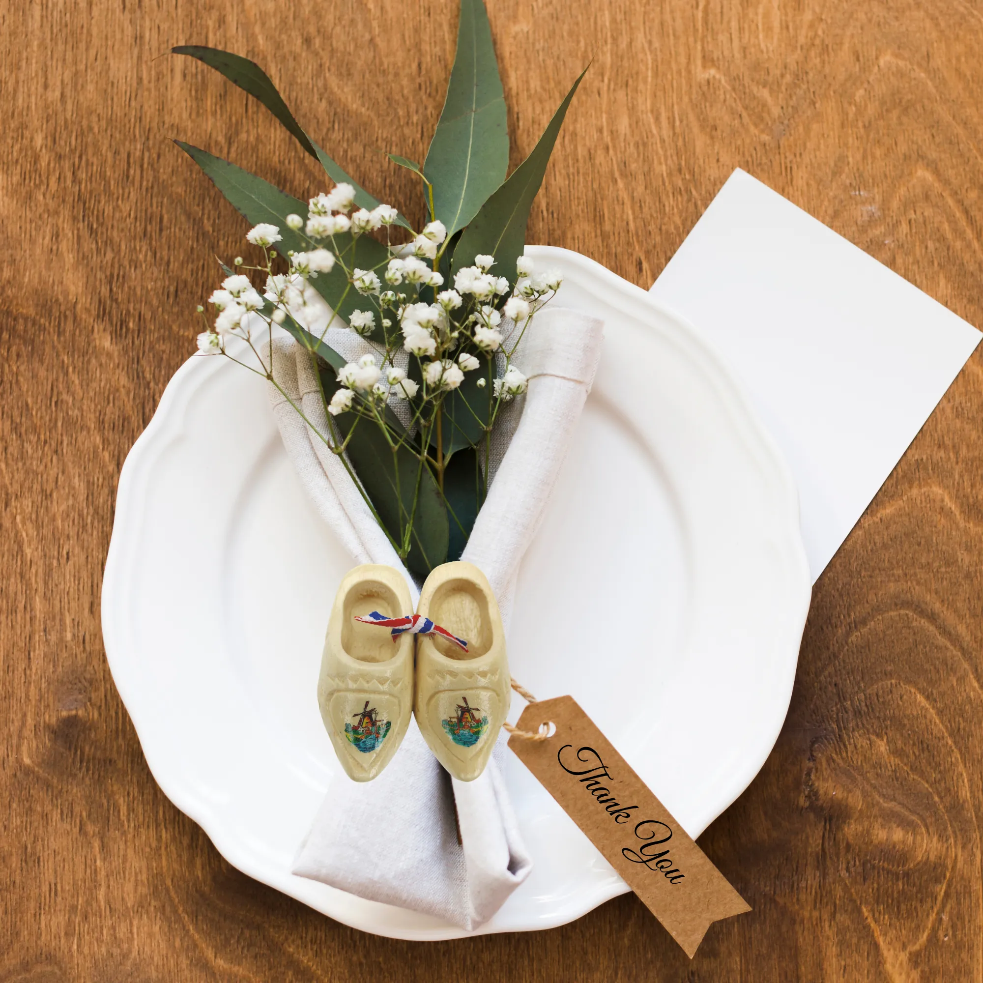 Carved Wooden Dutch Shoes