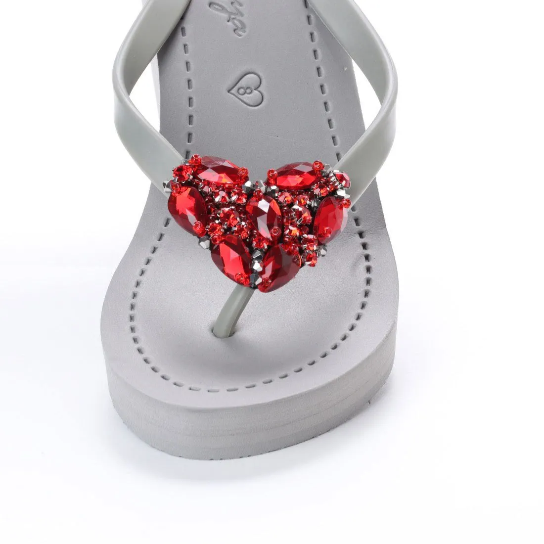 Chelsea Heart (Red) - Women's High Wedge