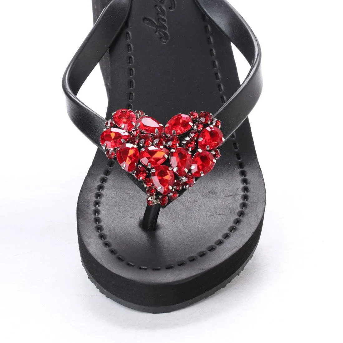 Chelsea Heart (Red) - Women's High Wedge