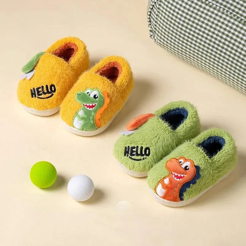 Children's Casual Shoes Dinosaur Cartoon Cotton Slippers - TSS264