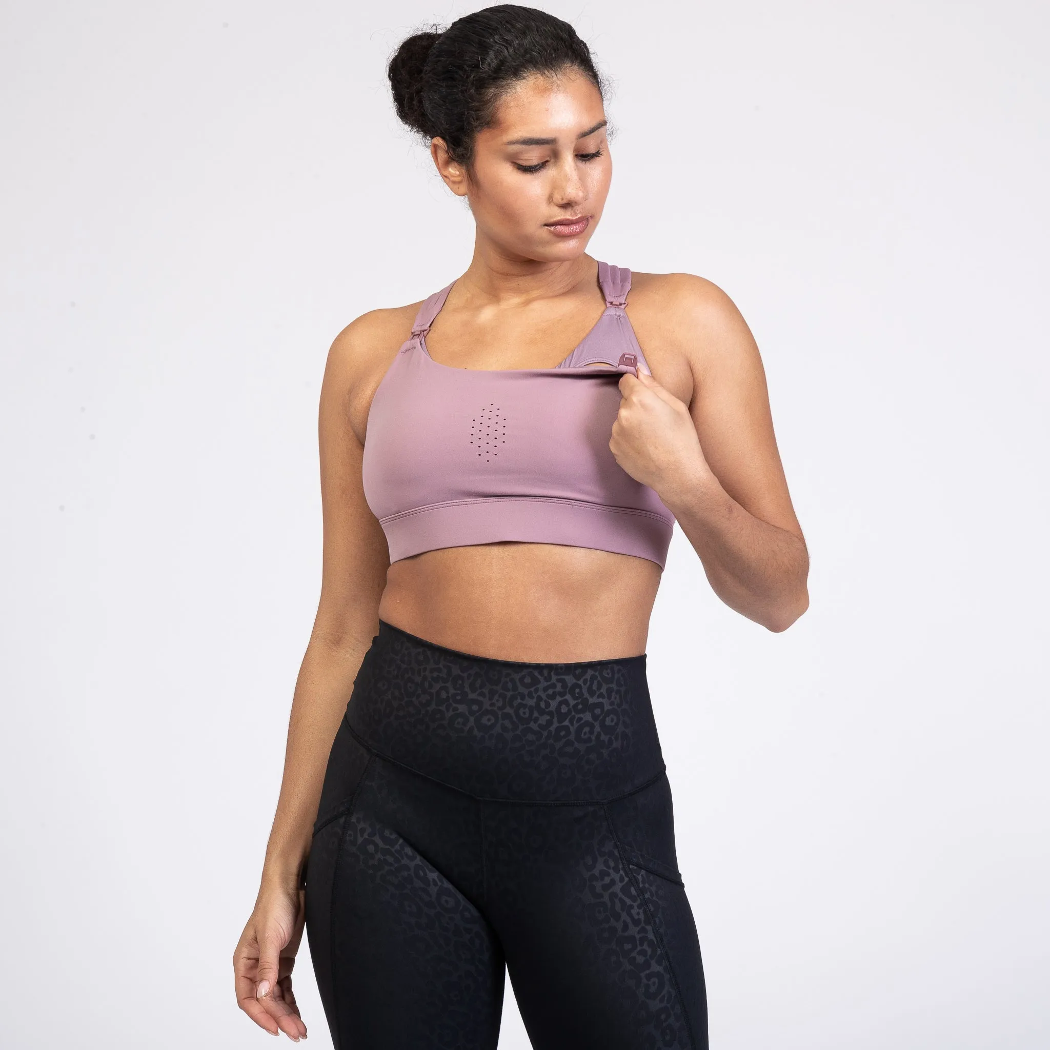 Chloé 3 Running Nursing Sports Bra (Lavender Smoke)