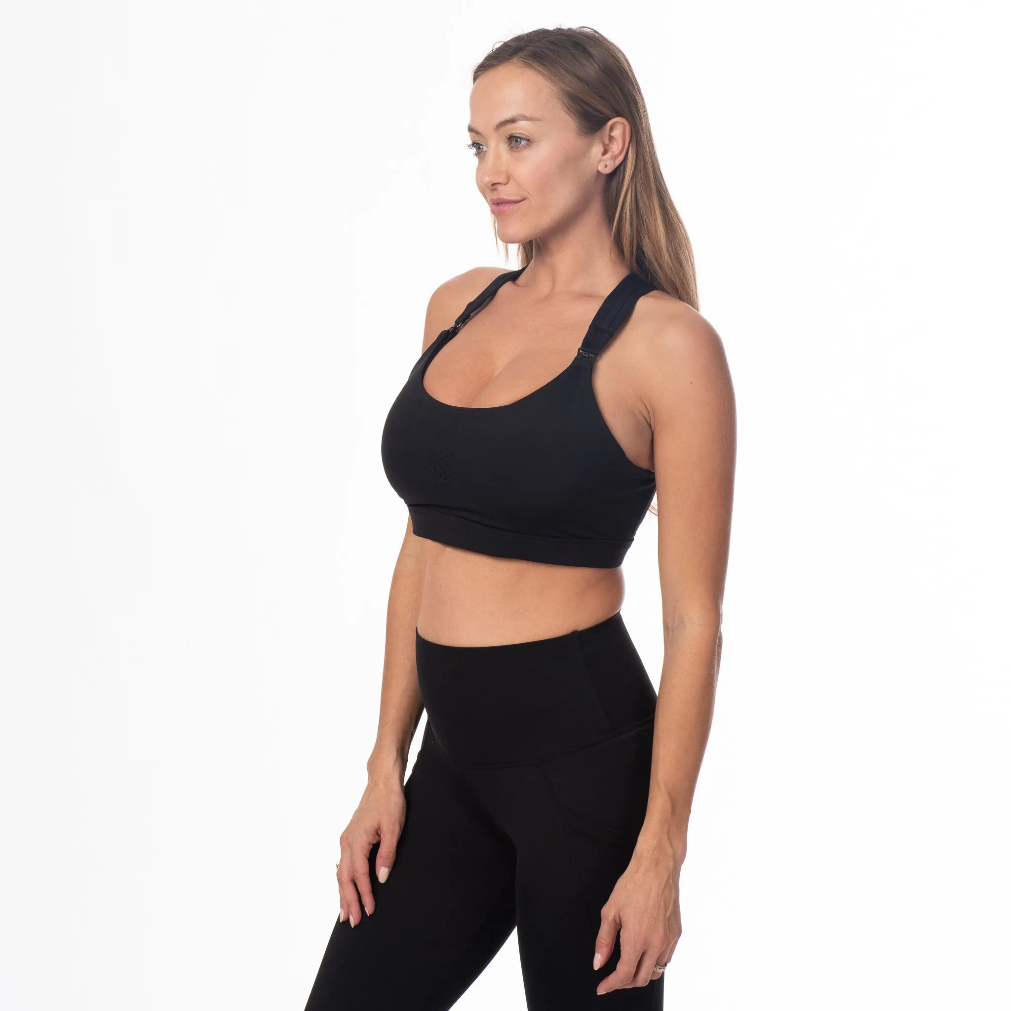 Chloé 3 Running Nursing Sports Bra (Noir)