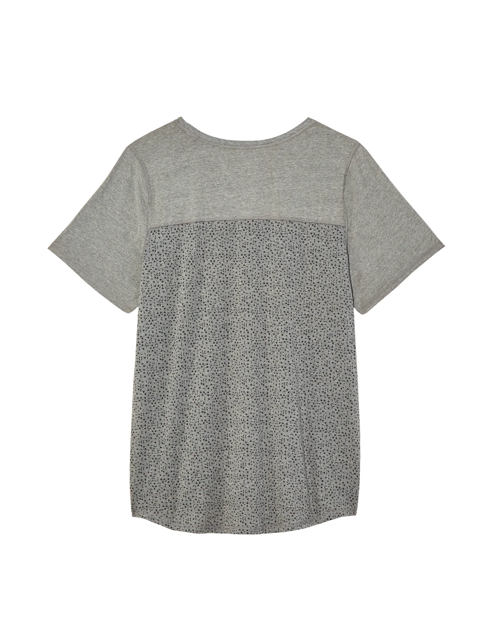 Cicely Short Sleeve Tee | Charcoal Grey / Black