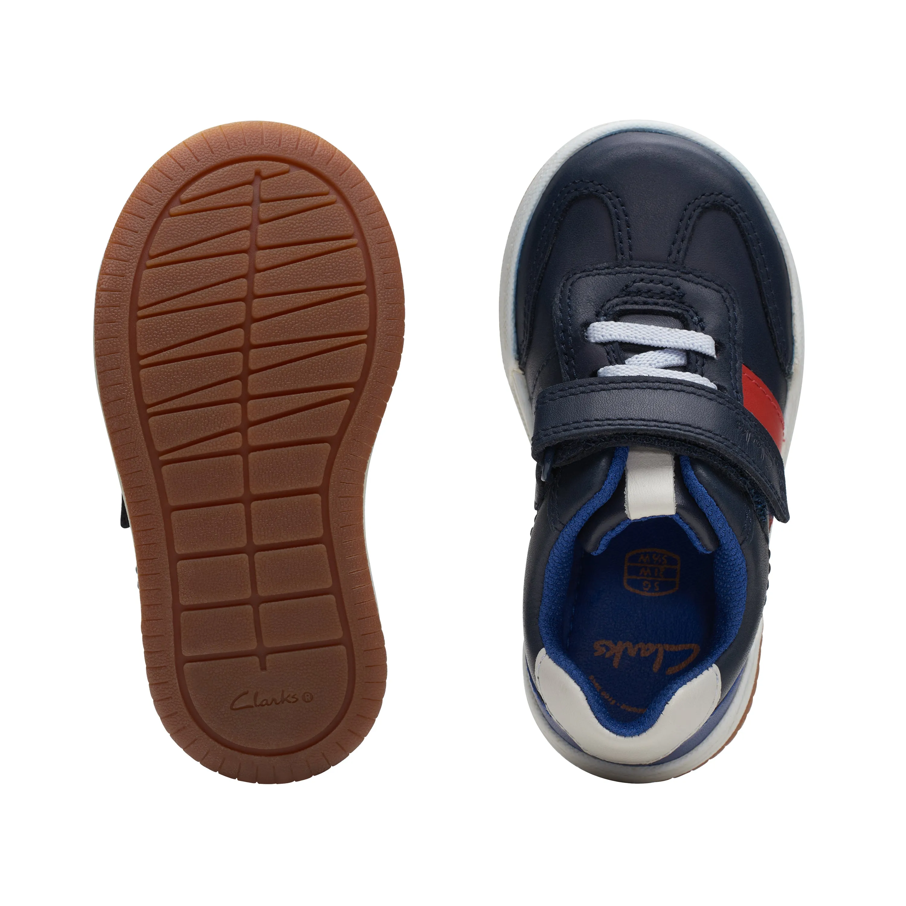 Clarks Fawn Family T Boys Navy Shoe