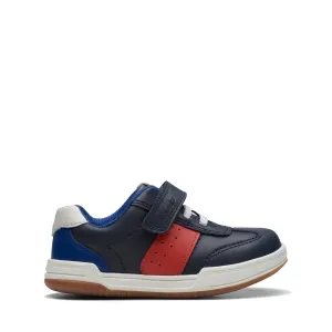 Clarks Fawn Family T Boys Navy Shoe