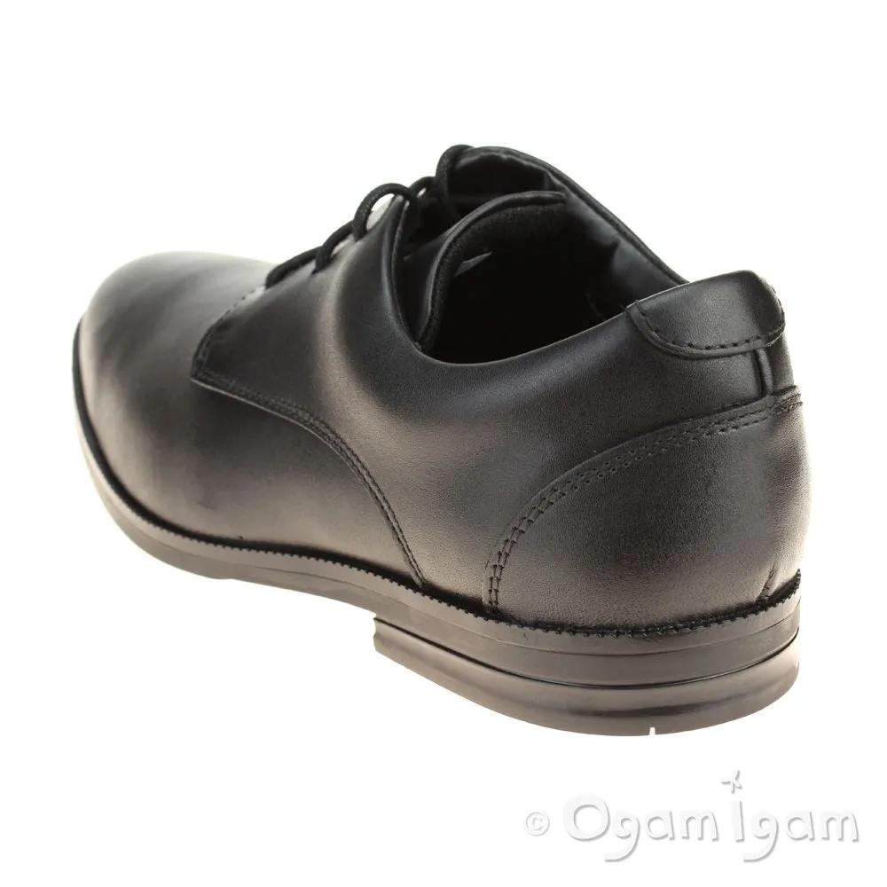 Clarks Rufus Edge BL Boys Black School Shoe