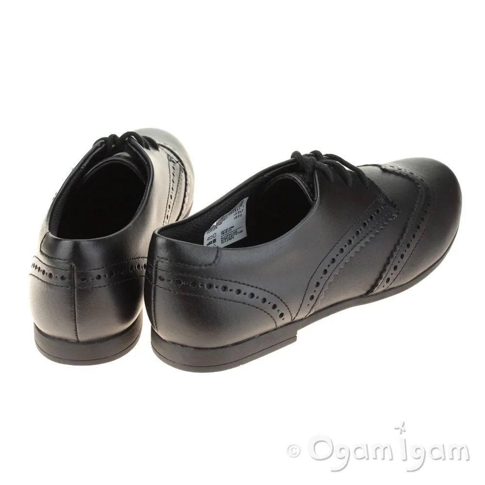 Clarks Scala Lace Girls Black School Shoe