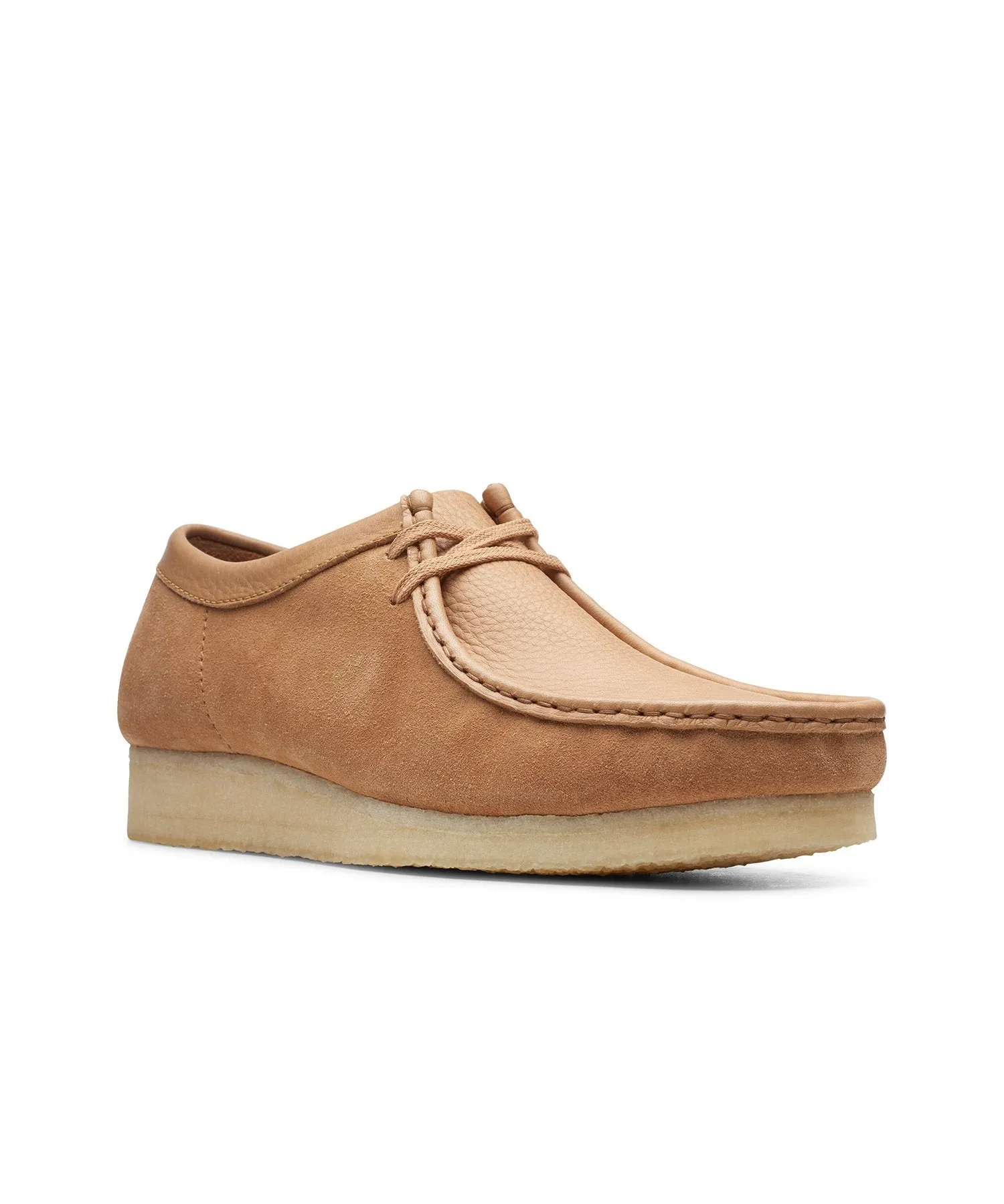 Clarks Wallabee Low Light Tan Combi