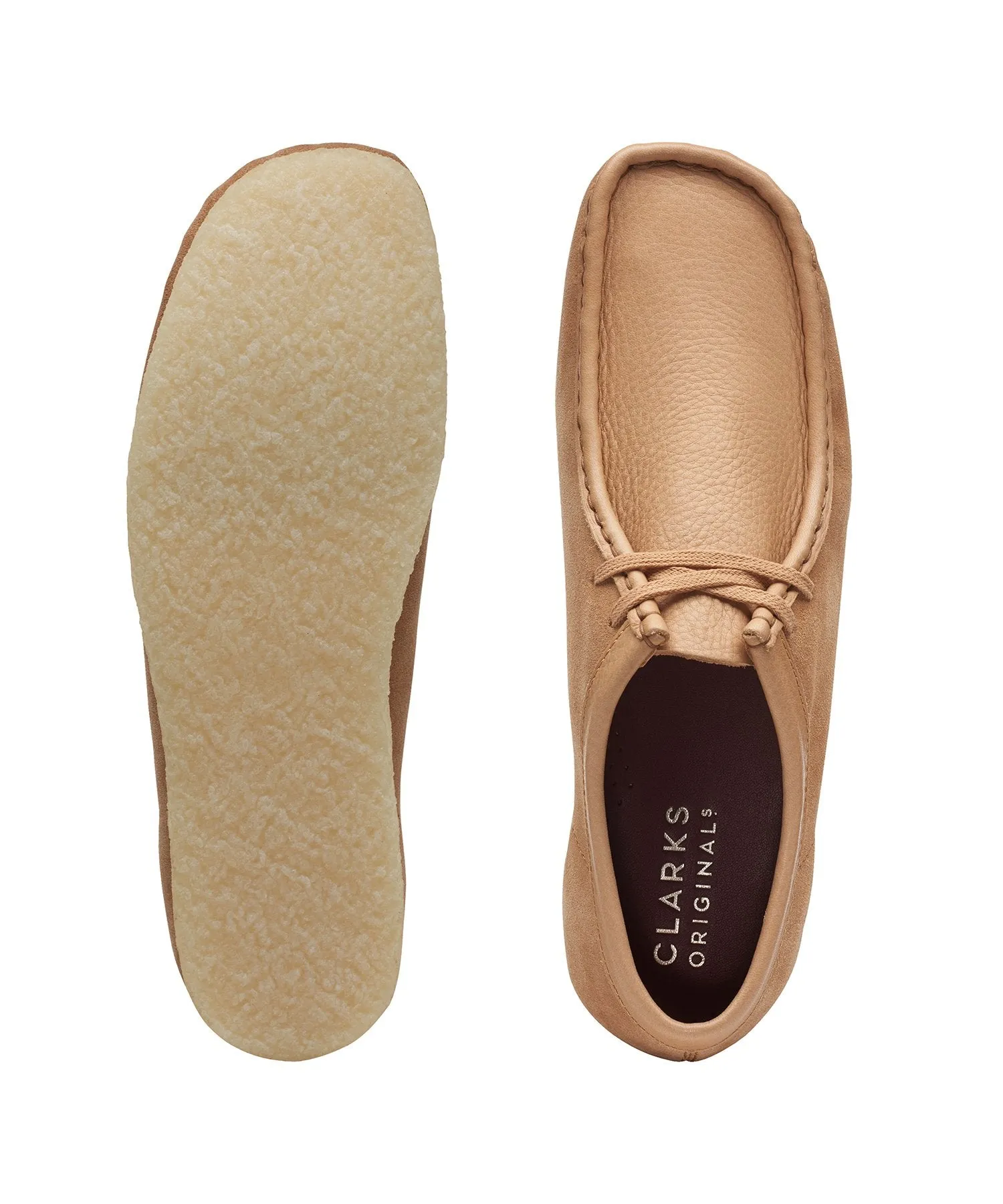 Clarks Wallabee Low Light Tan Combi