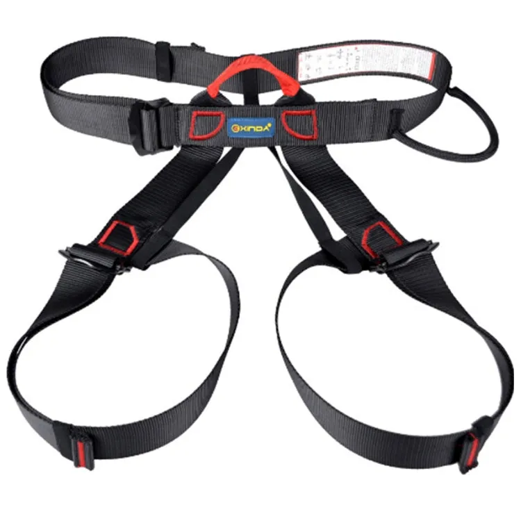 Climbing Harness Safe Seat Belt for Rock High Level Caving Climbing Adjustable Rappelling Equipment Half Body Guard Protect(Black)