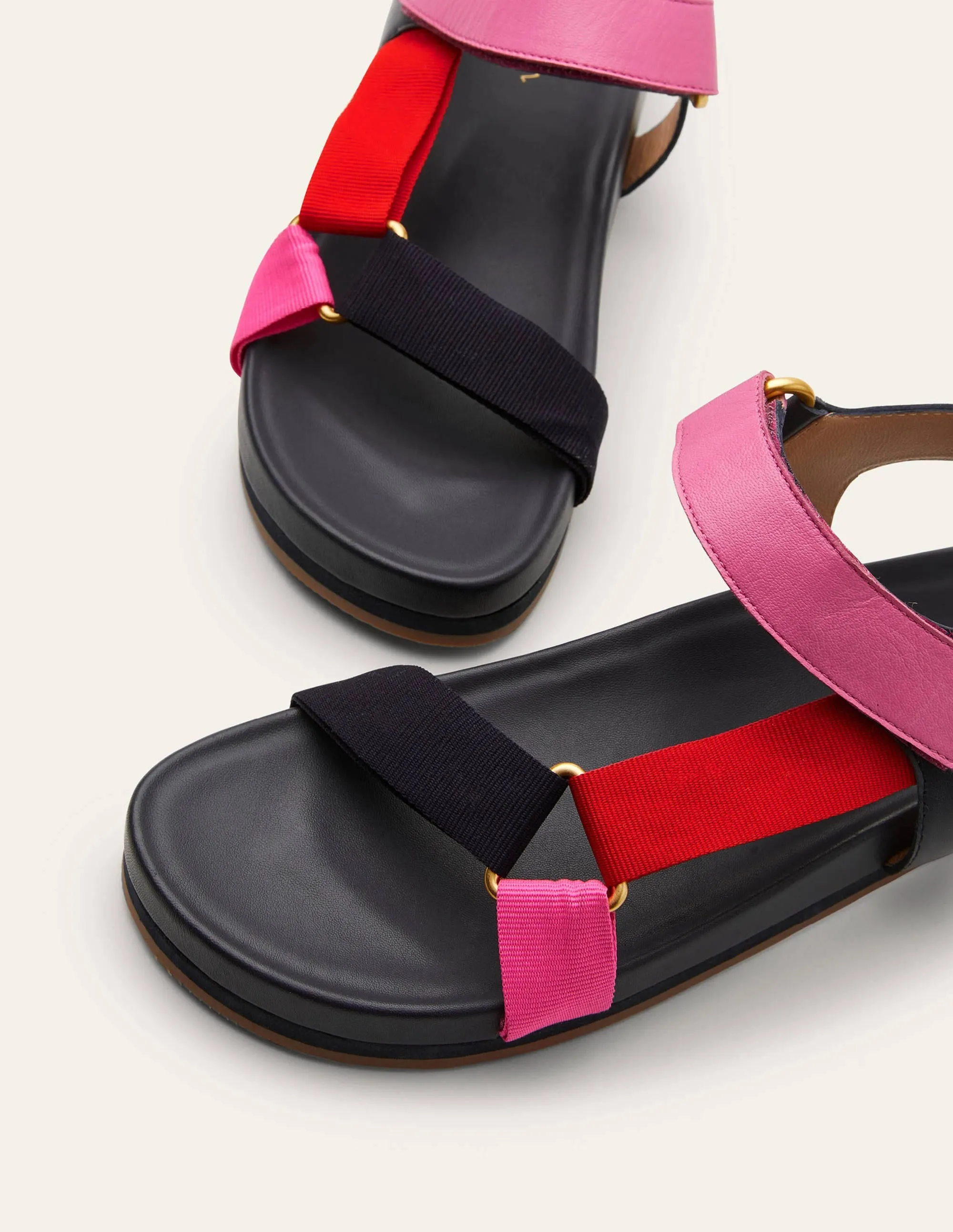 Colourblock Sandals-Navy Colourblock