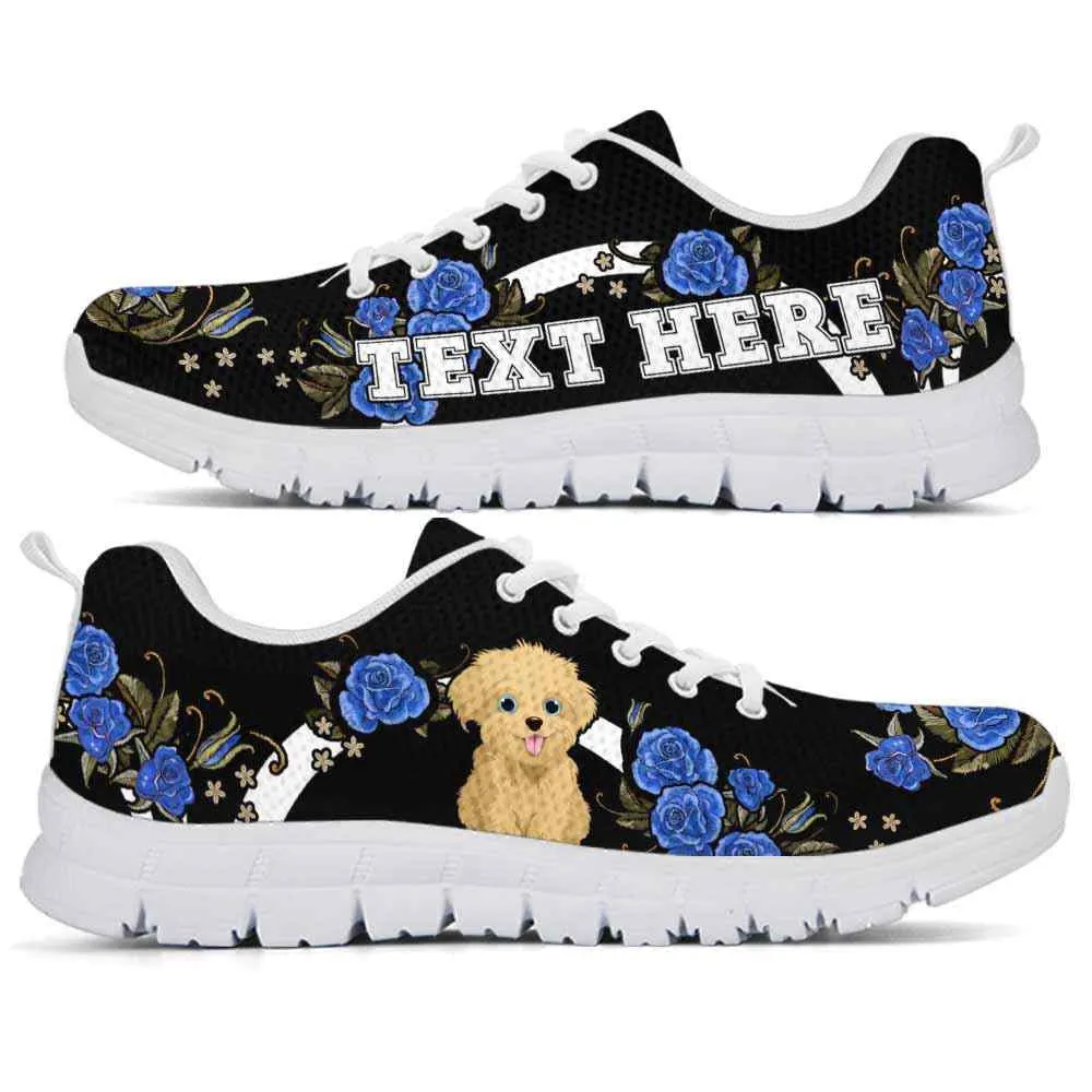 Custom Name Havanese Sneaker, Havanese Dog Lovers Sneakers Gym Rose Blue Flower Running Shoes, Best Running Shoes