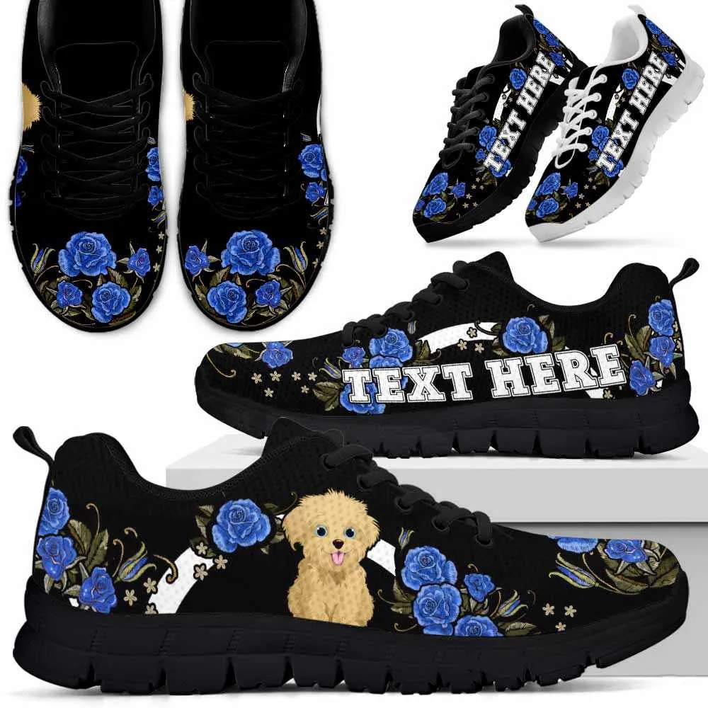 Custom Name Havanese Sneaker, Havanese Dog Lovers Sneakers Gym Rose Blue Flower Running Shoes, Best Running Shoes