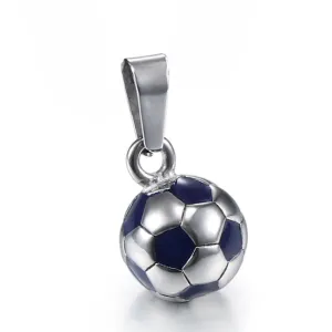 Customizable Titanium Steel Football Pendant for Men - Stylish Sports Jewelry