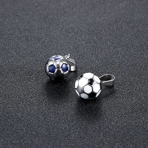 Customizable Titanium Steel Football Pendant for Men - Stylish Sports Jewelry