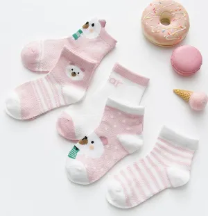 Cute Teddy- Baby Socks (5 Pairs)