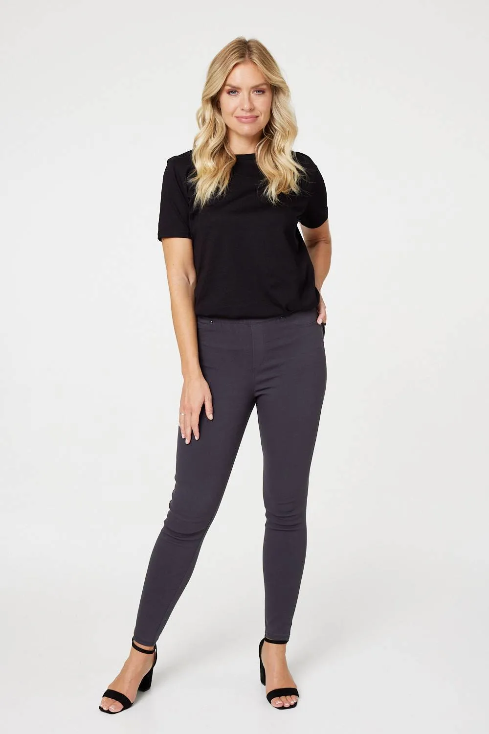 Denim Ankle Length Jeggings