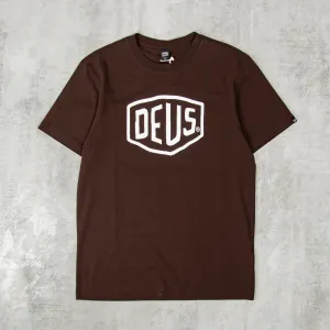 Deus ex Machina Shield Tee - Chocolate Brown