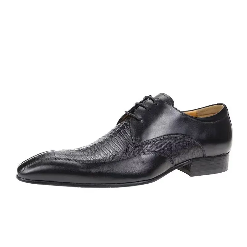 Elegant CrocLeather Luxury Brogue Oxford Shoes