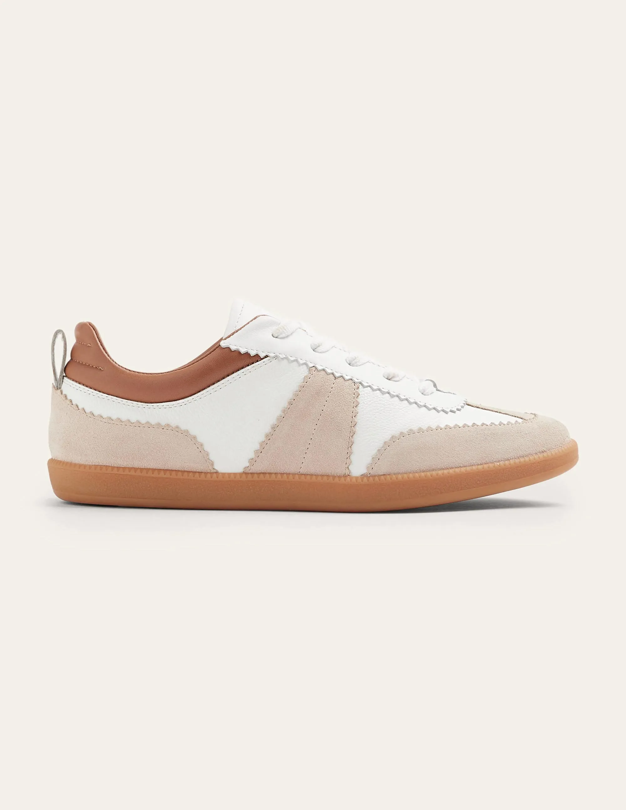 Erin Retro Tennis Trainers-White/Ecru