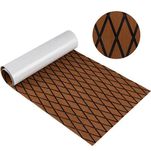 EVA Foam Boat Decking Sheet with Diamond Shape for Boat Surfboard-Brown