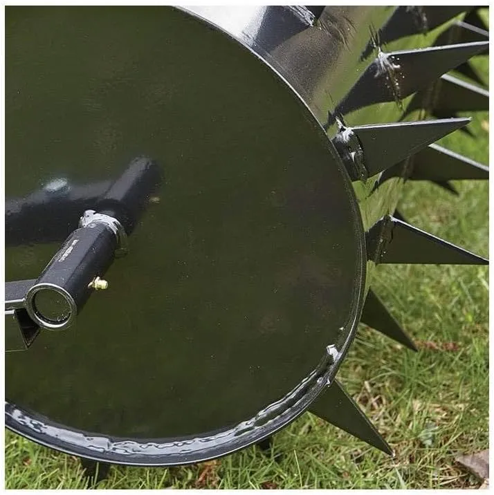 Field Tuff 36" Wide Drum Spike Aerator – 78 Spikes & 24-Gallon Capacity For Tractor