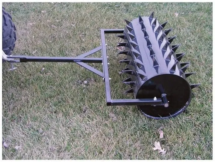 Field Tuff 36" Wide Drum Spike Aerator – 78 Spikes & 24-Gallon Capacity For Tractor