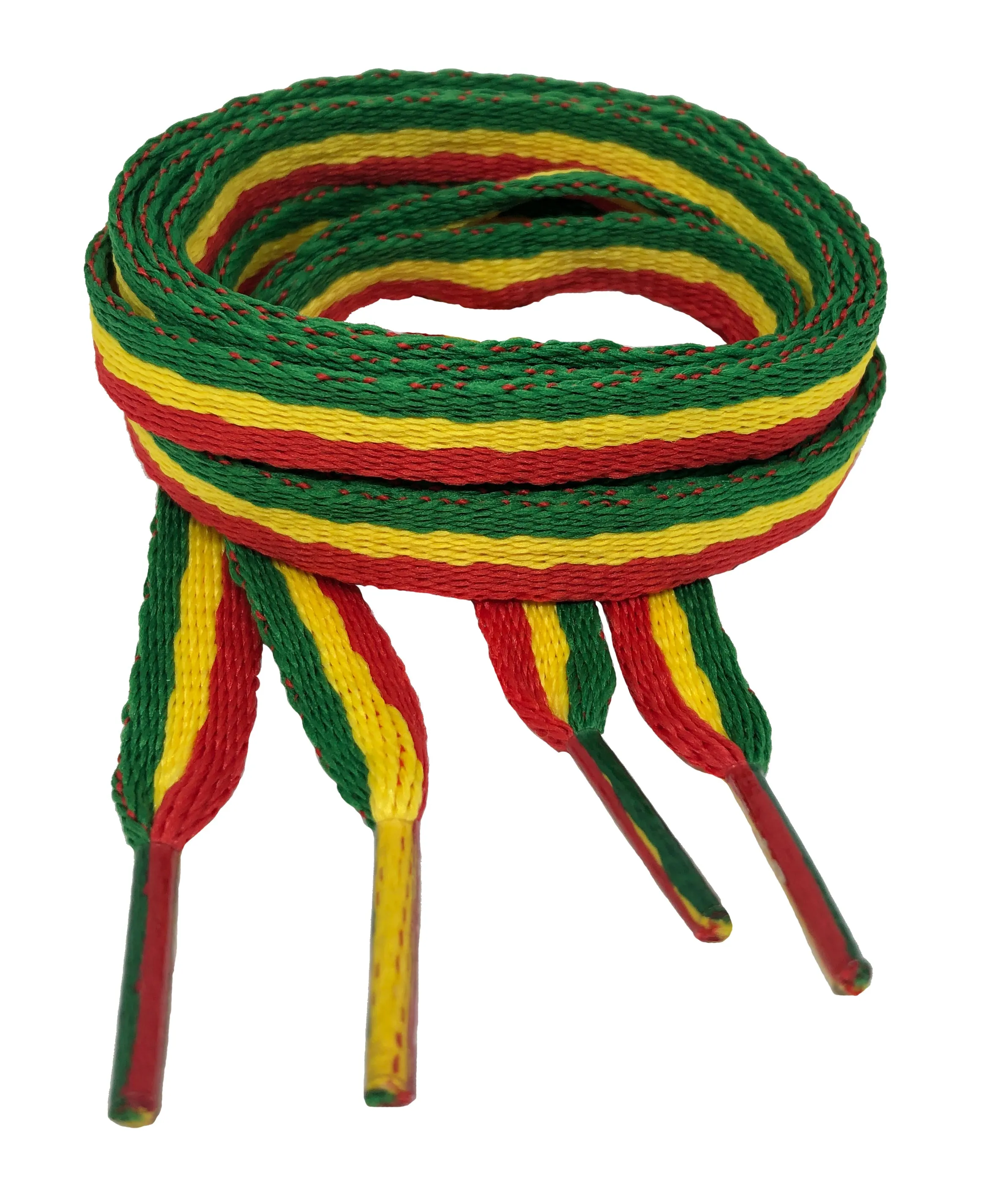 Flat Rasta Shoelaces - 10mm wide