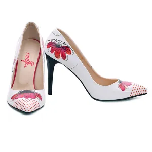 Flowers and Dots Heel Shoes NBS109