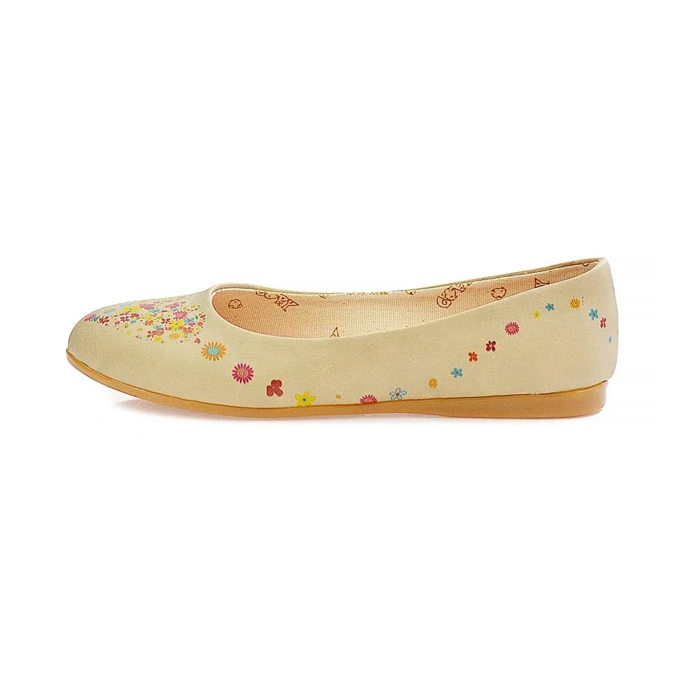 Flowers Heart Ballerinas Shoes 2032