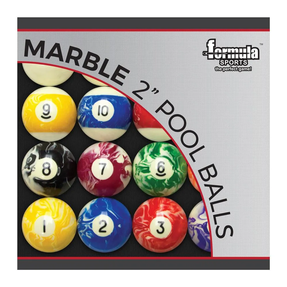 Formula Sports Marble Pool Balls Boxed - 2in