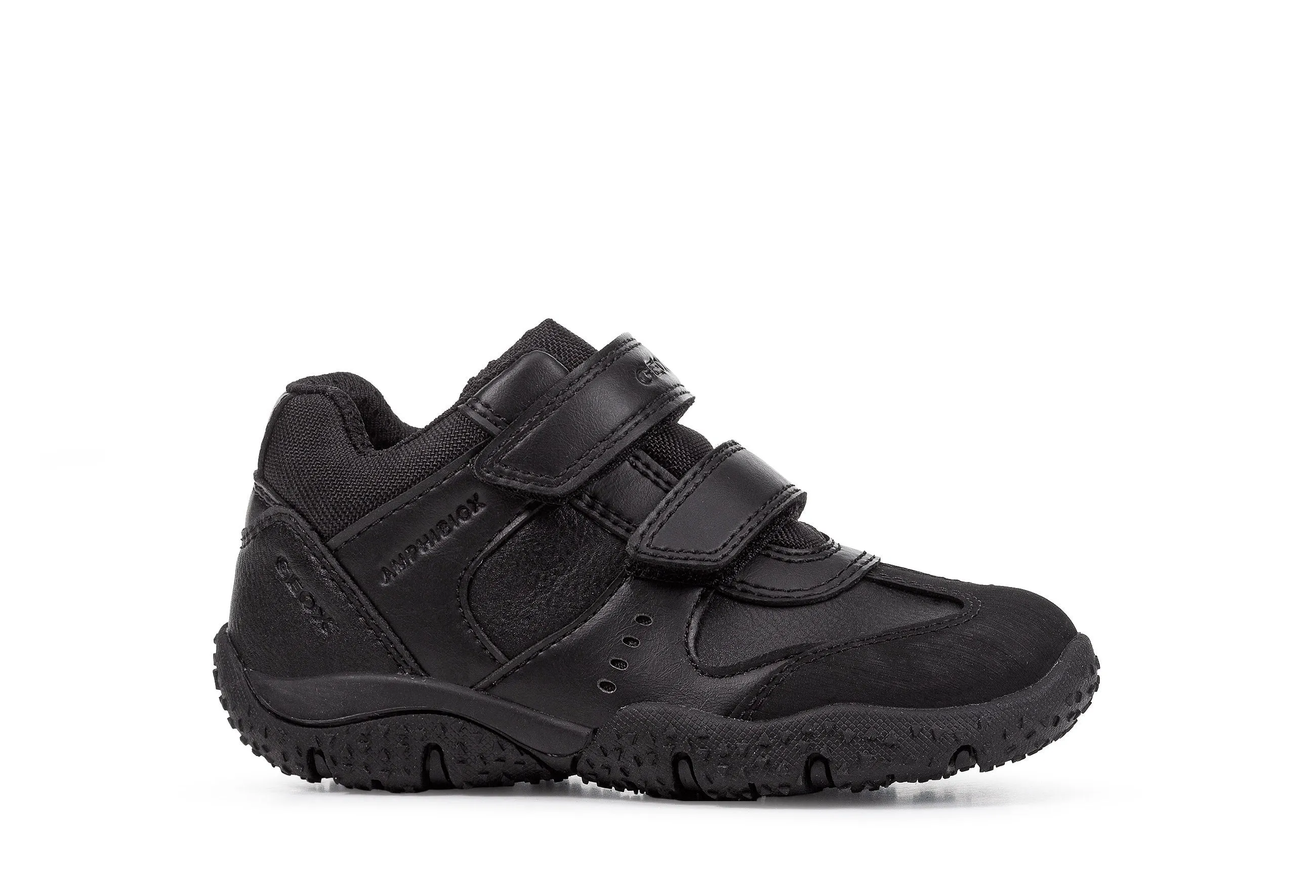 Geox Baltic Waterproof Boys Black School Shoe