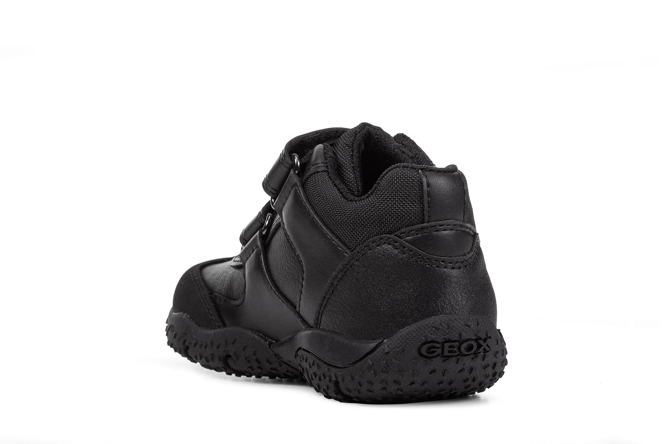 Geox Baltic Waterproof Boys Black School Shoe