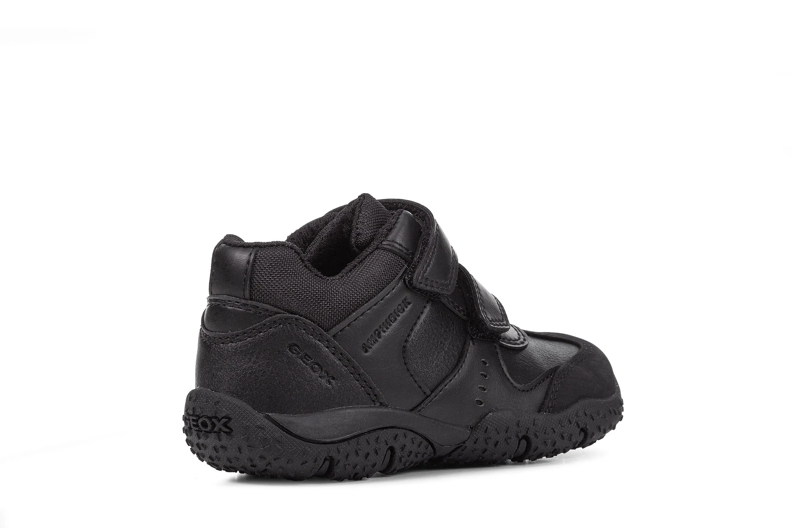 Geox Baltic Waterproof Boys Black School Shoe