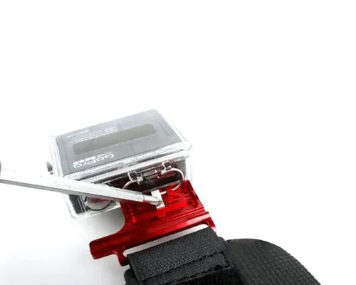 GoPro Wrist Strap Band Mount w/Snap Latch for Hero 3 /4 Camera - Red