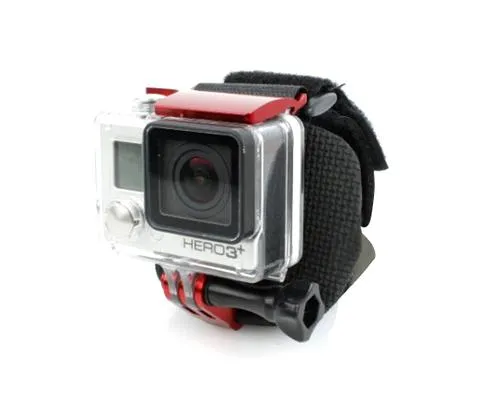 GoPro Wrist Strap Band Mount w/Snap Latch for Hero 3 /4 Camera - Red