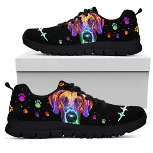 Great Dane Sneaker, Great Dane Dog Art Colorful Sneaker Shoes, Great Dane Shoes