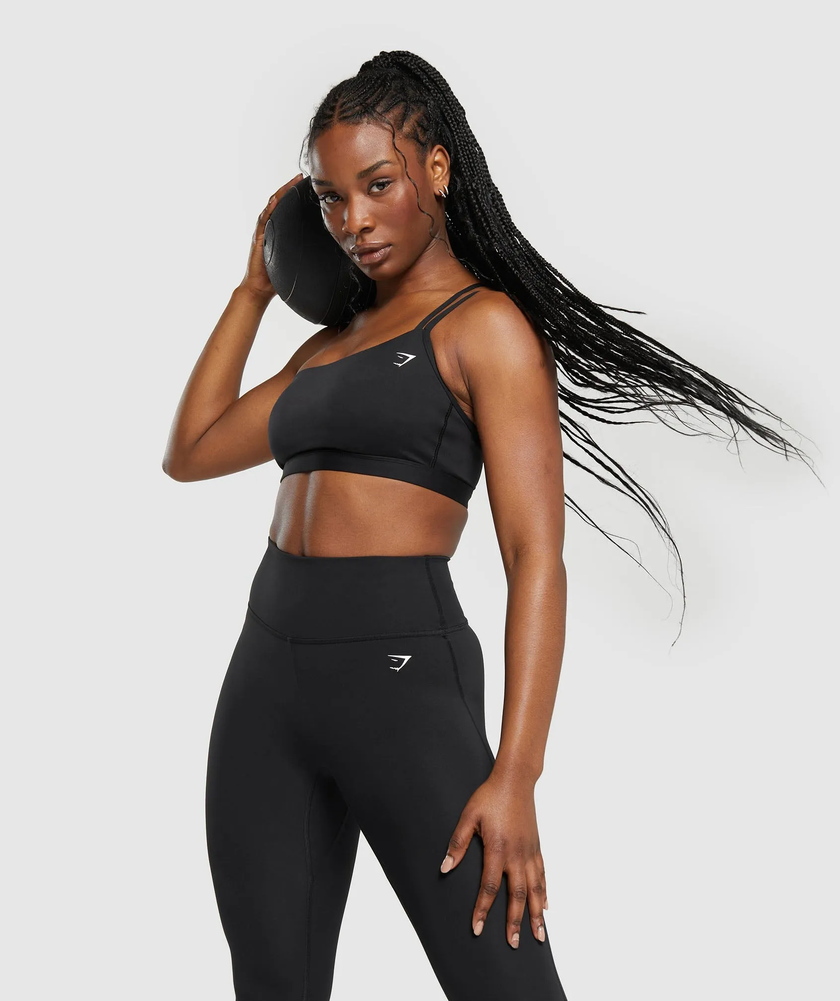 Gymshark One Shoulder Sports Bra - Black