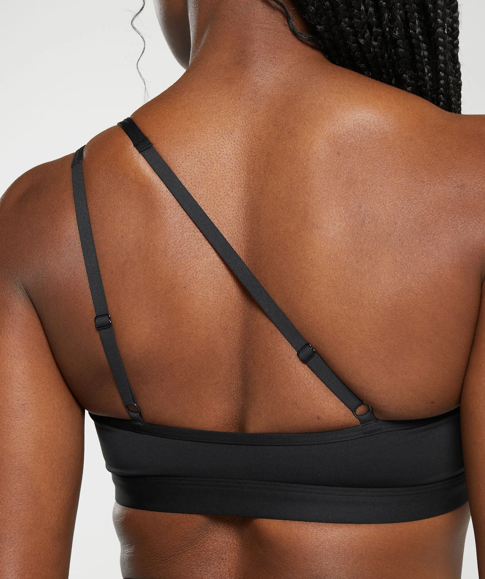 Gymshark One Shoulder Sports Bra - Black