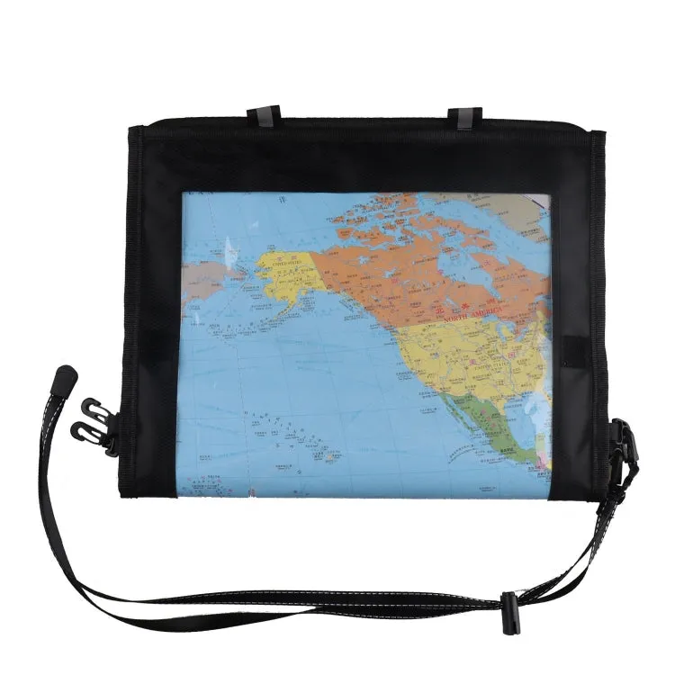 H139 Outdoor Climbing Transparent Camping Waterproof Map Bag(Black)