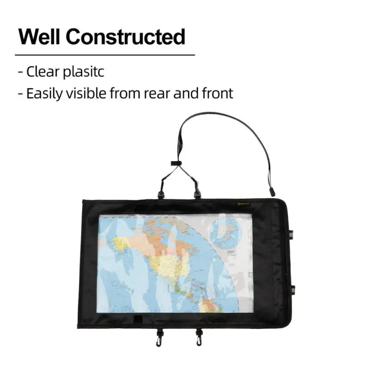 H139 Outdoor Climbing Transparent Camping Waterproof Map Bag(Black)