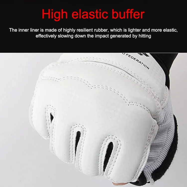 Half Fingers Adults Sandbag Training Boxing Gloves PU Leather Fitness Sparring Taekwondo Gloves, SIZE:L