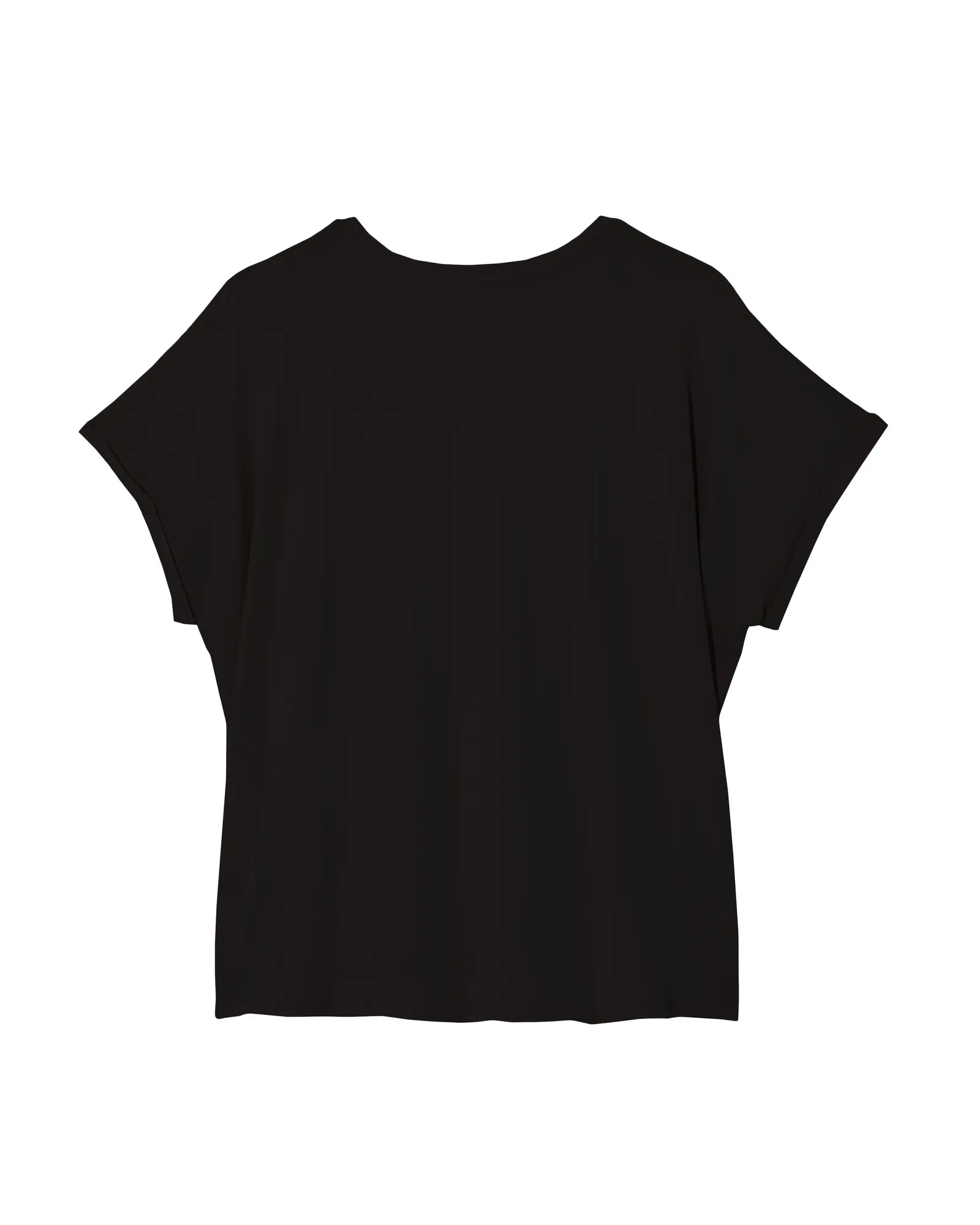 Hazel Tee with Mesh V-Neck | Black