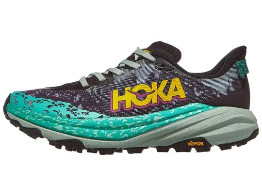 Hoka | Speedgoat 6 | Women's | Black/Aloe Vera