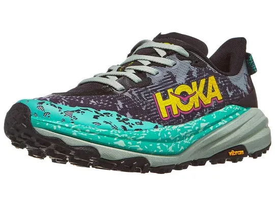 Hoka | Speedgoat 6 | Women's | Black/Aloe Vera