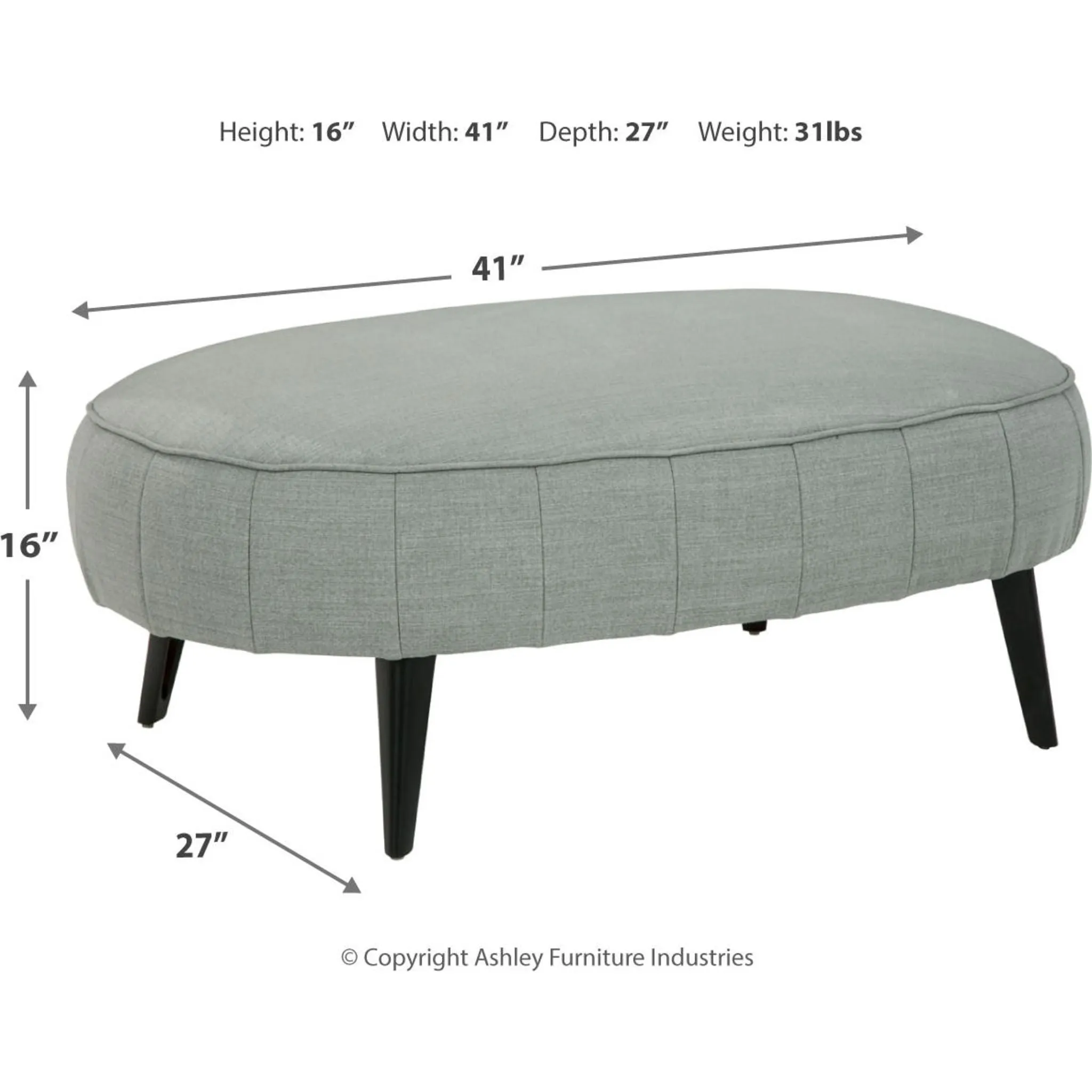 Hollyann Oversized Accent Ottoman