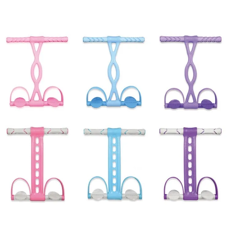 Home Fitness Pedal Tensioner Sit-Up Aid Multifunctional Elastic Rope, Specification： Little Waist Crystal (Pink)