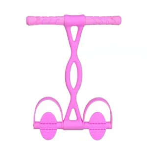 Home Fitness Pedal Tensioner Sit-Up Aid Multifunctional Elastic Rope, Specification： Little Waist Crystal (Pink)