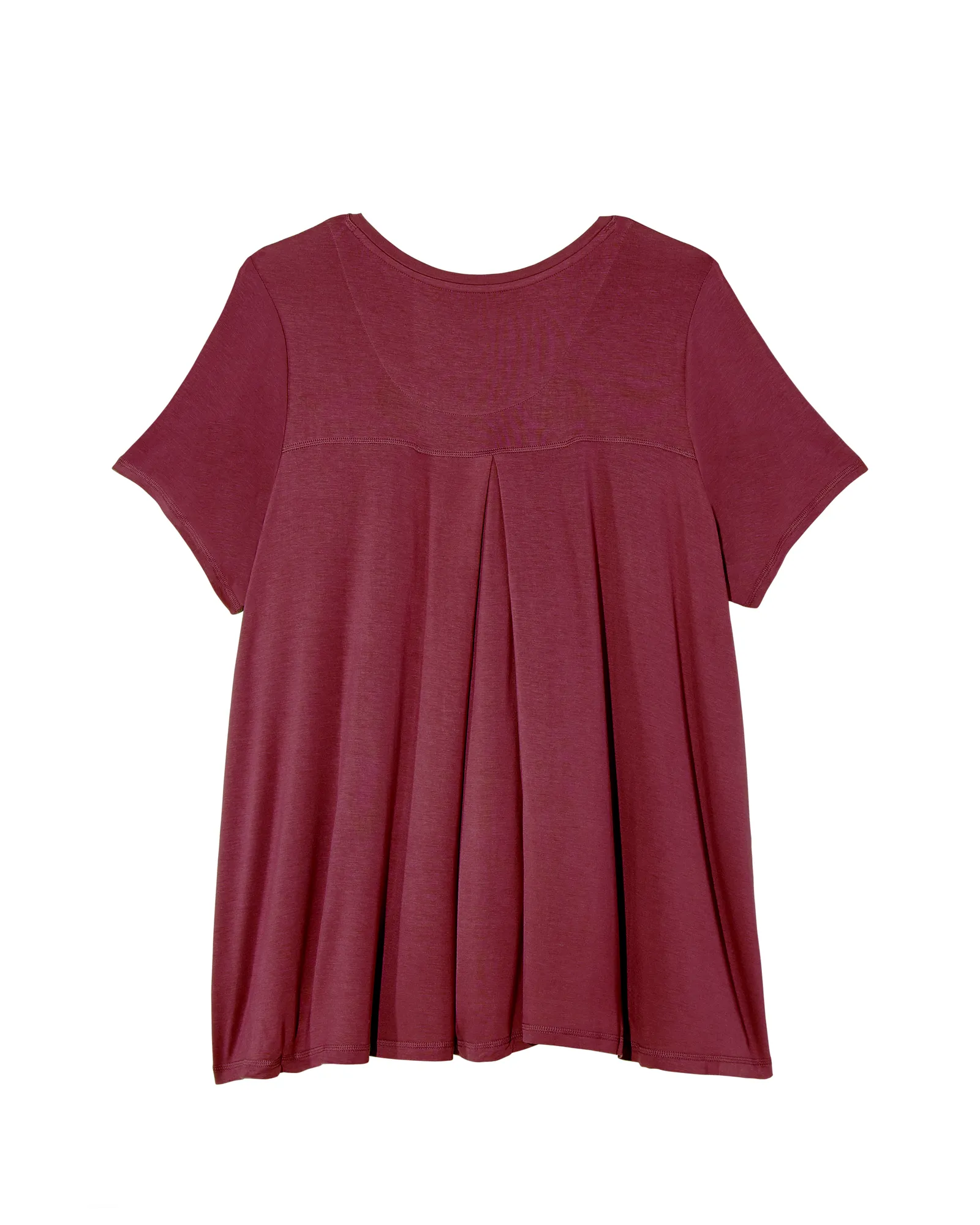 Hydrangea Casual Tee | Burgundy